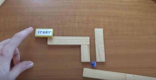 He used a few pieces of wood, magnets and balls, and he became famous