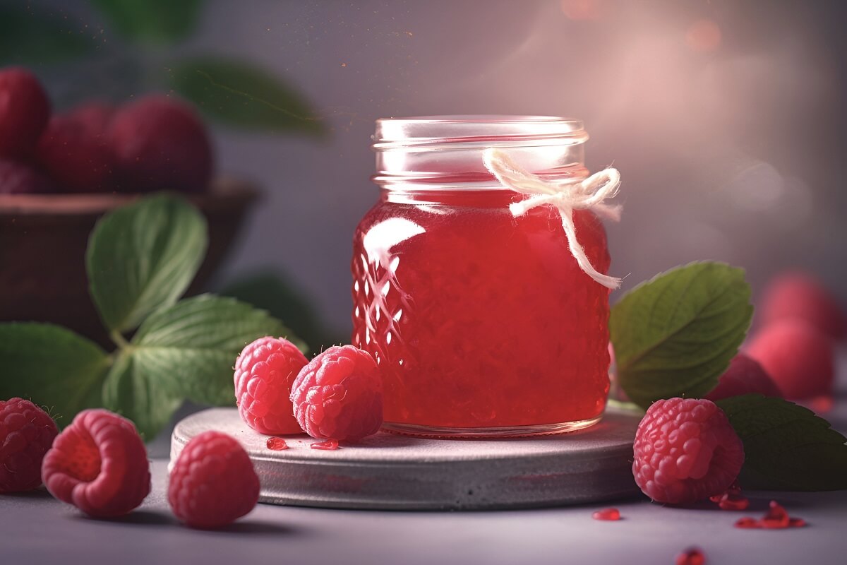 Raspberry jelly, a seedless delicacy perfect for cakes
